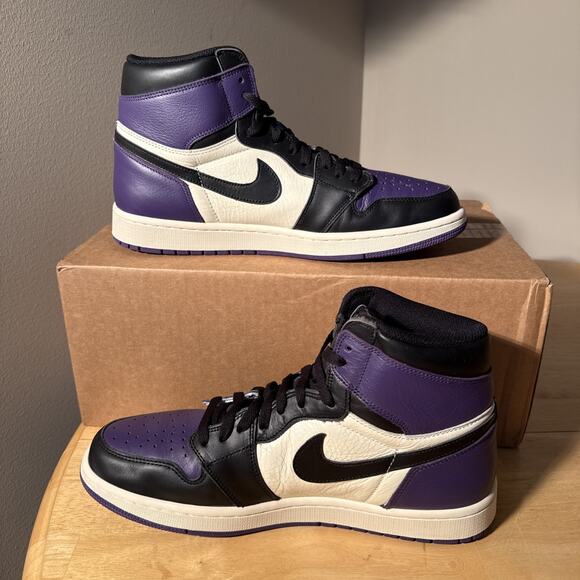 Size 12 - Air Jordan 1 Retro OG High Court Purple 2018 OG Soft Leather main image 5